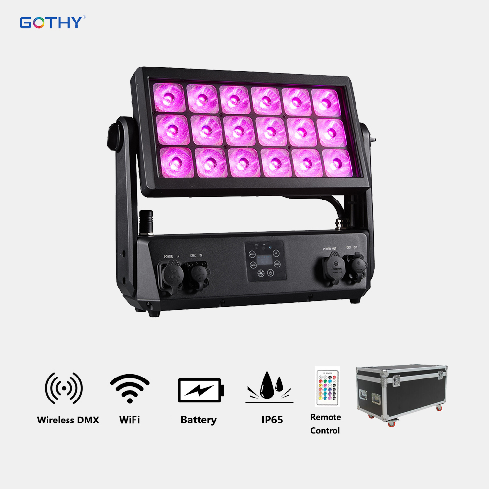 Battery Wireless Outdoor 18x20w Rgbwauv Led City Wash